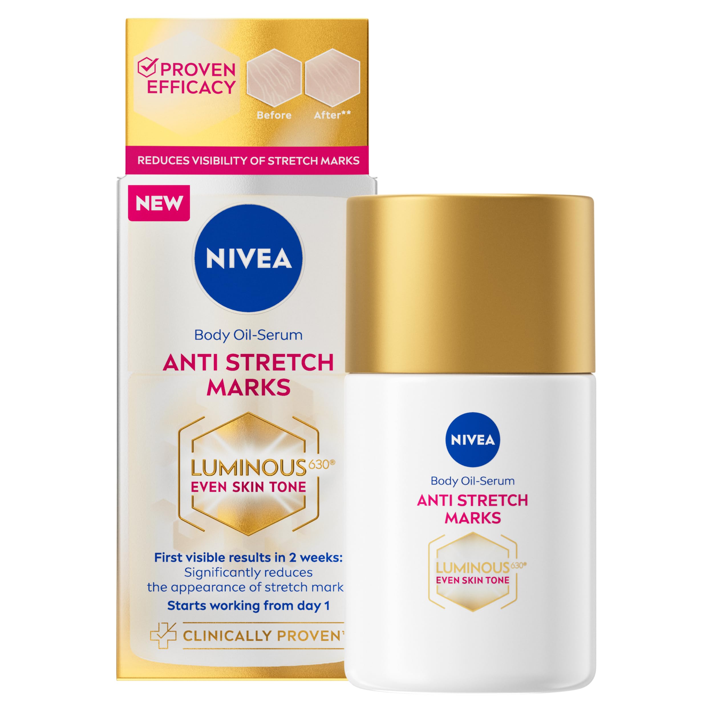 Nivea Luminous 630 Anti Stretch Marks Body Oil-Serum 100Ml