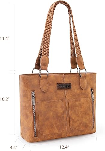 Miniatura 6 de Wrangler Bolso de mano desgastado para mujer, bolso occidental con múltiples bolsillos, bolso de mano y bolso de hombro