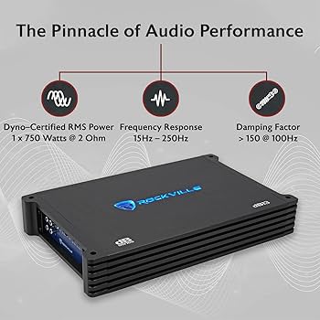 Amazon.com: Rockville dB13 3000W Mono 2-Ohm Car Amplifier