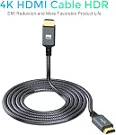 Twozoh 4K HDMI Cable 0.3M 2 Pack, Nylon Braided HDMI to HDMI Cord Support 18Gbps 3D/4K@60Hz/ 2160P/1080P
