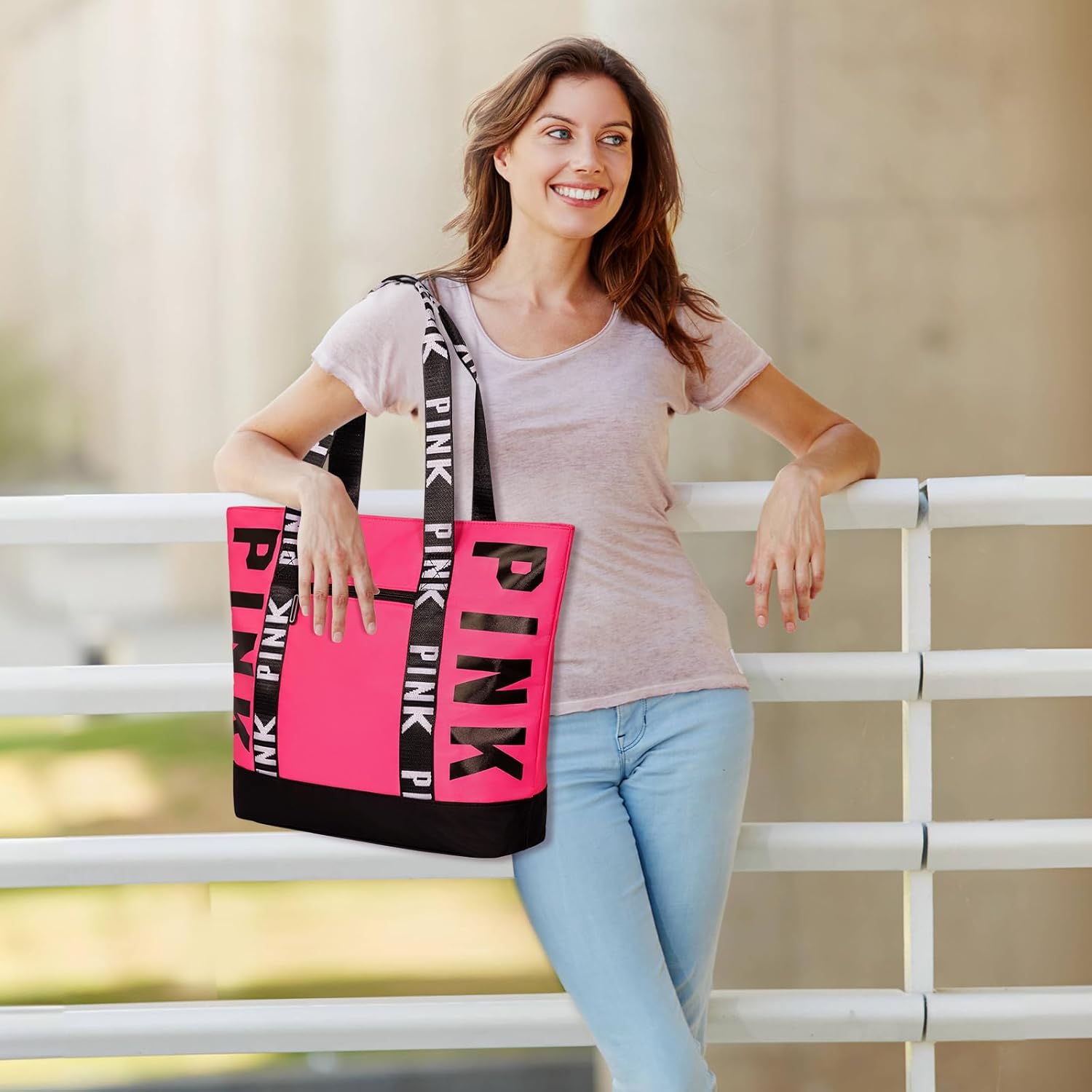 Travel Tote Bag for Women, Large Waterproof Beach Bag for Daily | Large, Waterproof, for Daily - Image 2