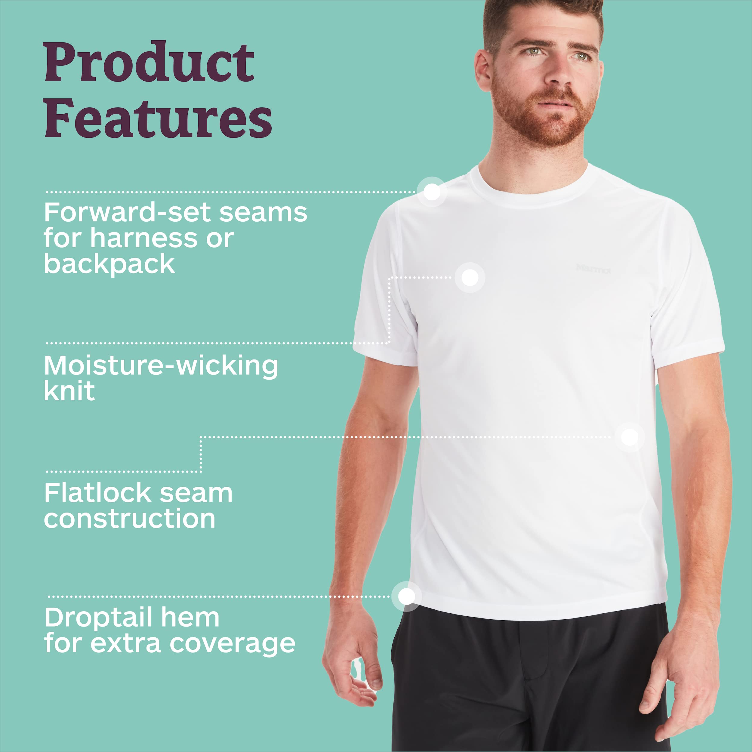 Marmot Windridge Short-Sleeve tee Camiseta para Hombre
