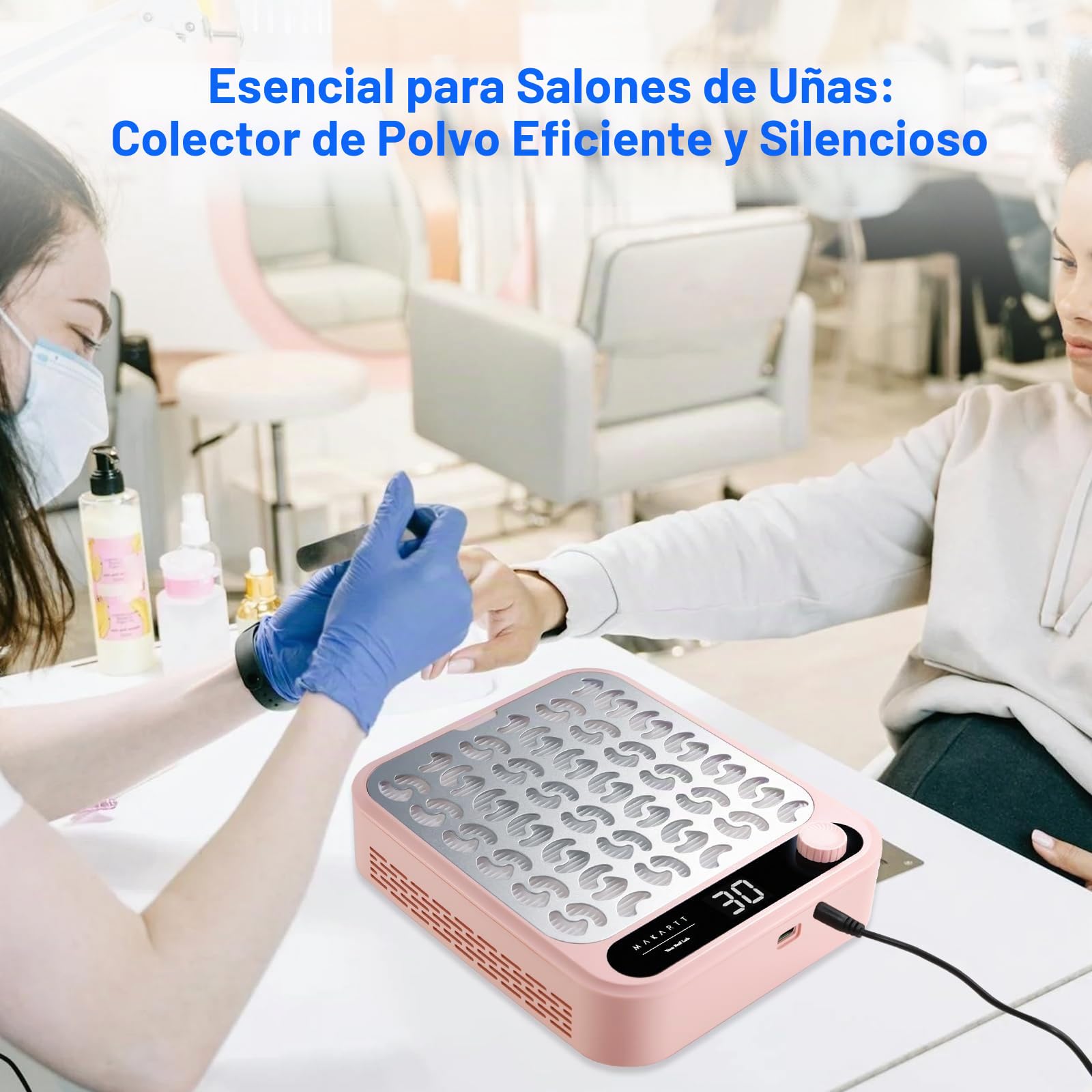 Makartt Larina Professional - Aspiradora de uñas con pantalla LED