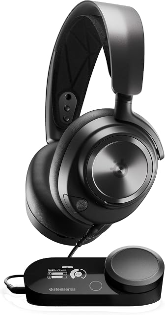 SteelSeries Arctis Nova Pro - Multi-System Gaming Headset - Hi-Res Audio - 360° Spatial Audio - GameDAC Gen 2 - ClearCast Gen 2 Mic - PC, PS5, PS4, Switch