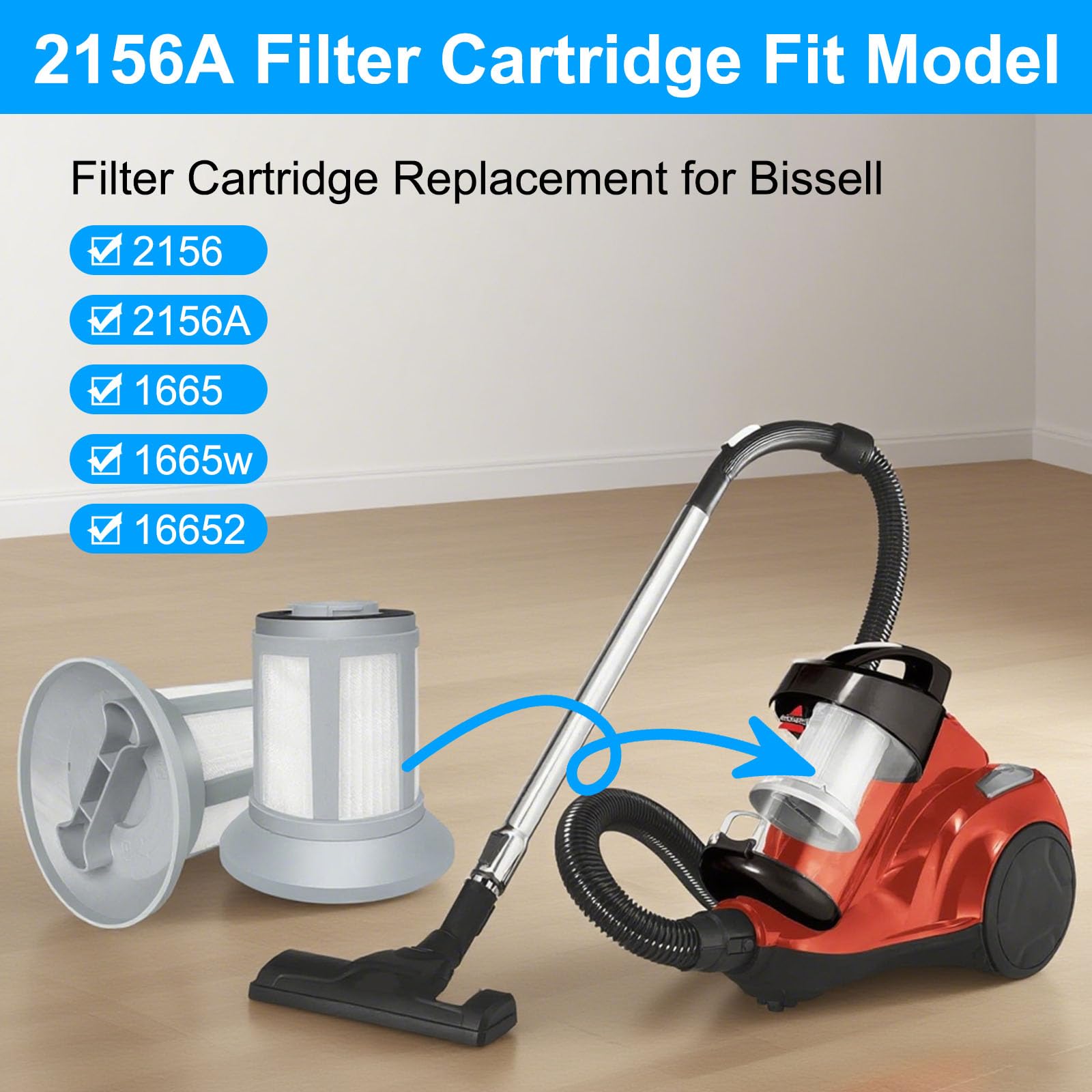 Bissell Vacuum Filters - 4 Pack Replacement -4 Bissell Vacuum Filters - 4 Pack Replacement -4