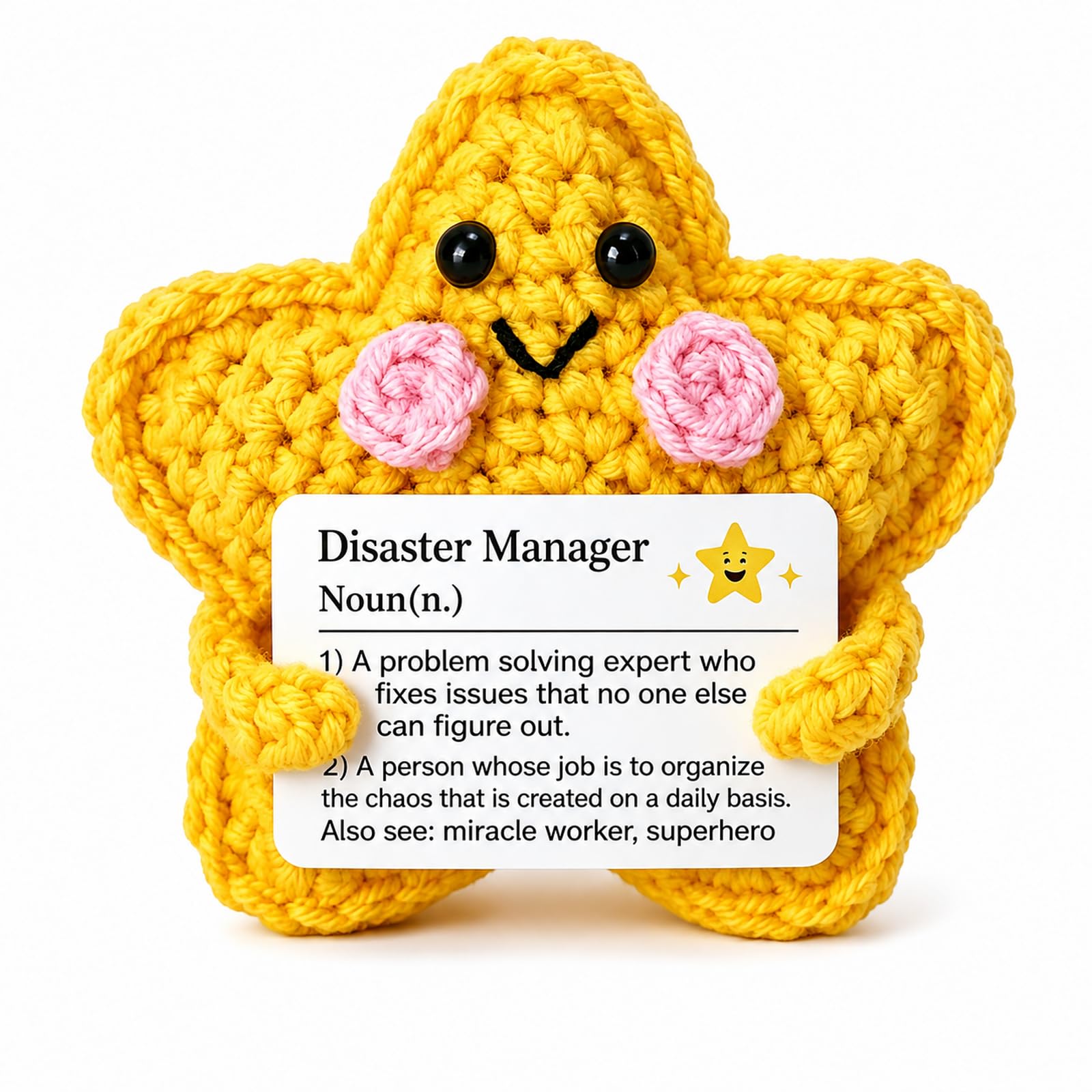 LCOLYDM Leaving Gifts for Colleagues Women Men, Handmade Crochet Star