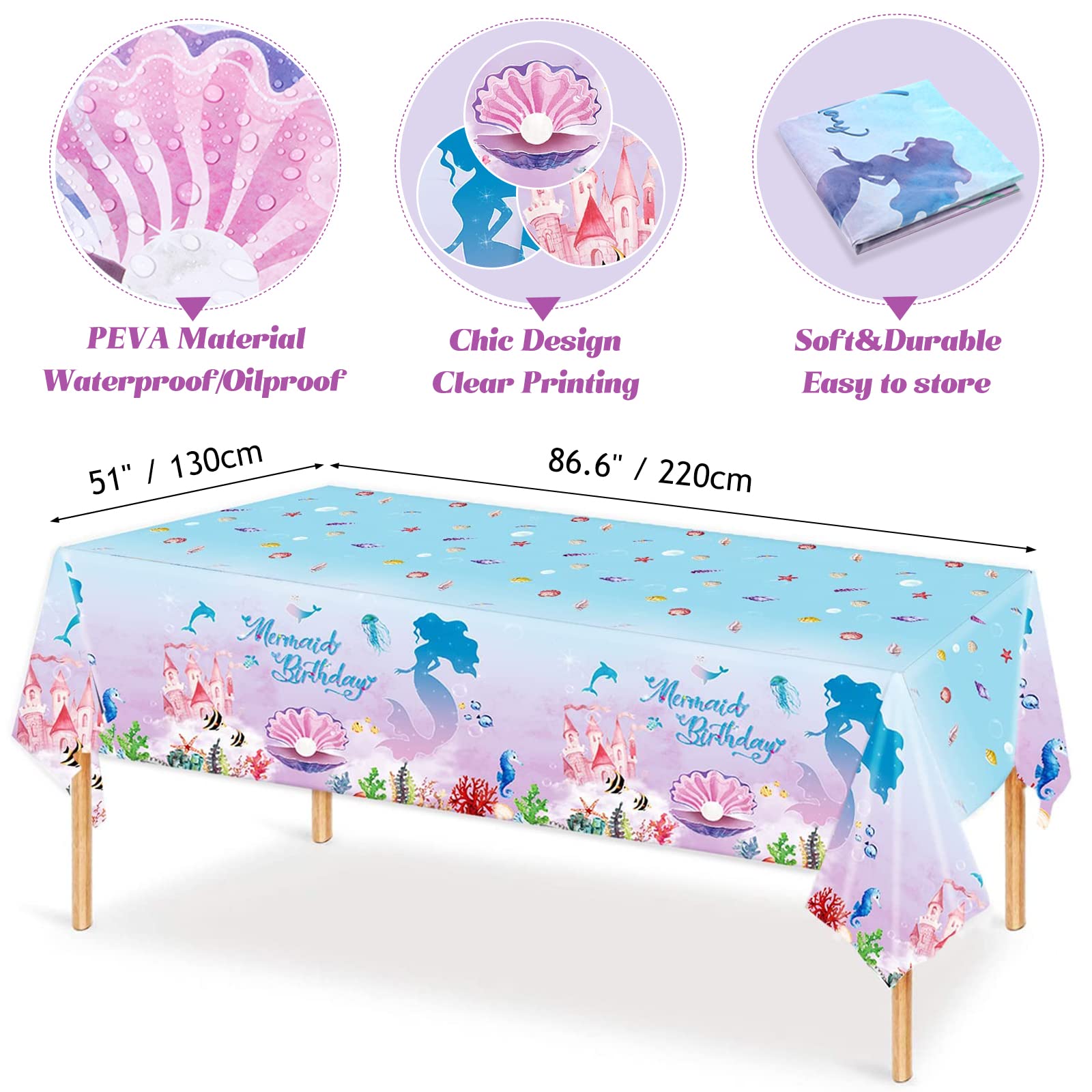 Lilydora 16 gasten zeemeermin verjaardagsfeest servies set 83 stuks zeemeermin partij papieren borden bekers servetten tafelkleed zeemeermin verjaardagsfeestje decoraties voor meisjes verjaardagsfeestje