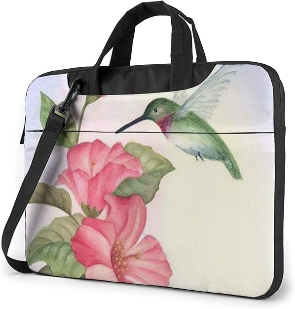 Laptop Briefcase Messenger Bag Novelty Hummingbird Laptop Shoulder Bag