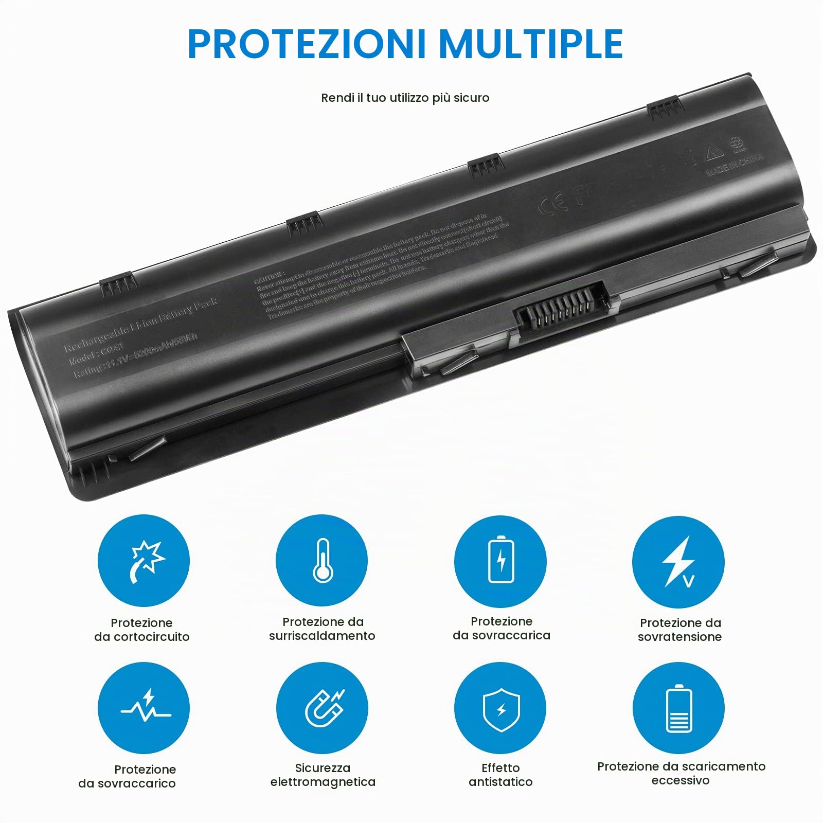 ASUNCELL Batteria per laptop per HP COMPAQ Presario CQ32 CQ42 CQ56 CQ62 CQ72 Pavilion DV5-2000 DV6-3000 DV6-6000 DV7-1400 DV7-5000 G6 G7 DV7-6000 593553-001 593554-001 593562-001 MU06 MU09 636631-001