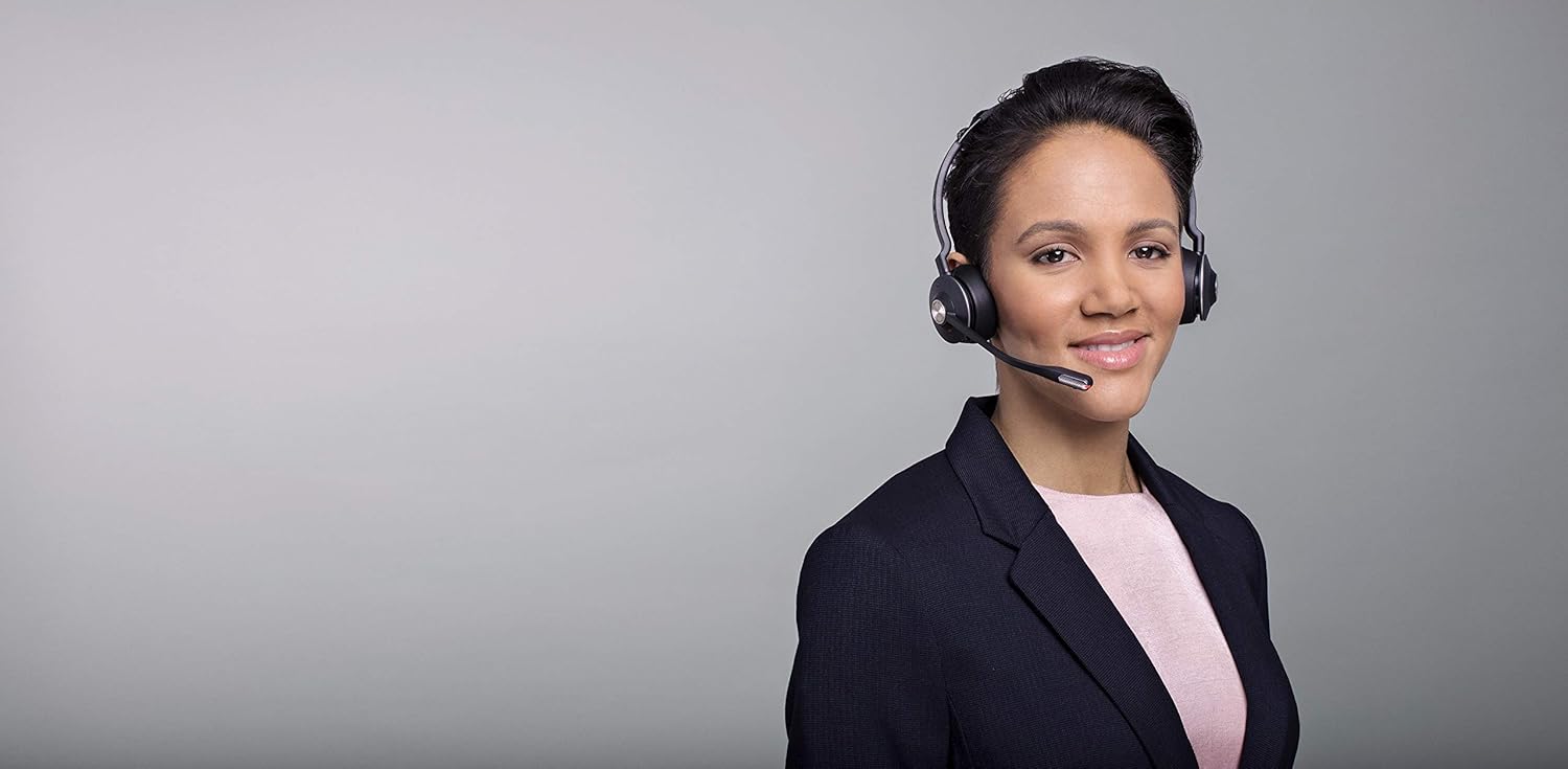 Jabra Engage 75 Wireless Headset Bundle with Polycom EHS Adapter, 9559-583-125- For VVX and Soundpoint Desk Telephones and PC,MAC, Video Meetings, Noise Canceling Mic, GTW Cloth (Stereo - EHS - Cloth)