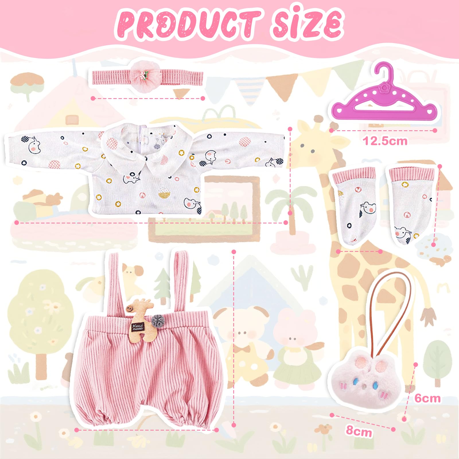 6-packs Baby Doll Clothes for 16-18 Inch Dolls - Image 2