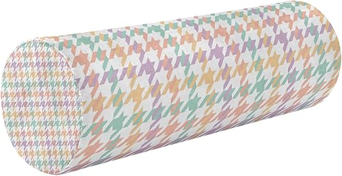 JUNZAN Fundas de almohada con patrón de pata de gallo para yoga, almohada de espuma viscoelástica para cuello para soporte cervical, almohada