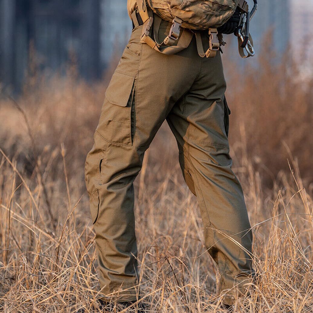 LANGWEI Pantalones Tácticos para Hombre Pantalones Deportivos De Senderismo Impermeables Al Aire Libre Pantalones Cargo Resistentes Al Desgaste Ripstop Al Aire Libre