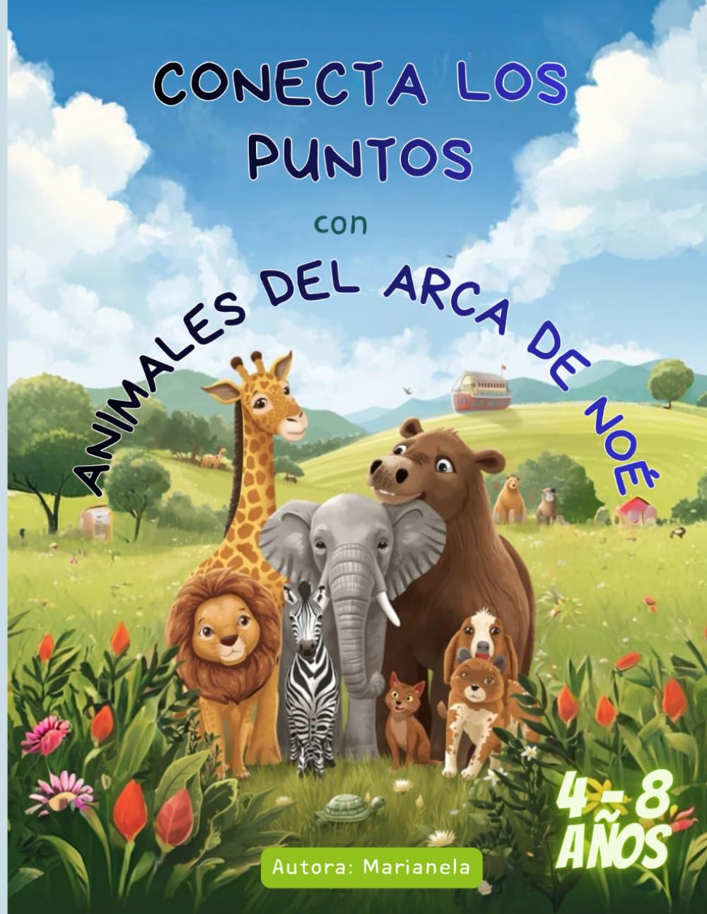 Conecta los puntos con animales del arca de Noé