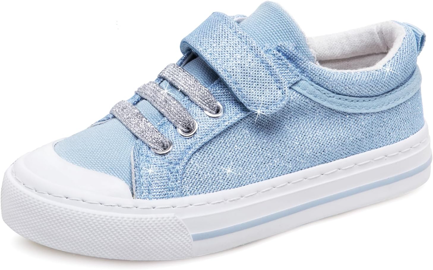 ToandonToddler Kids Sneakers Sparkle Fashion Glitter Sequins Canvas Shoes
