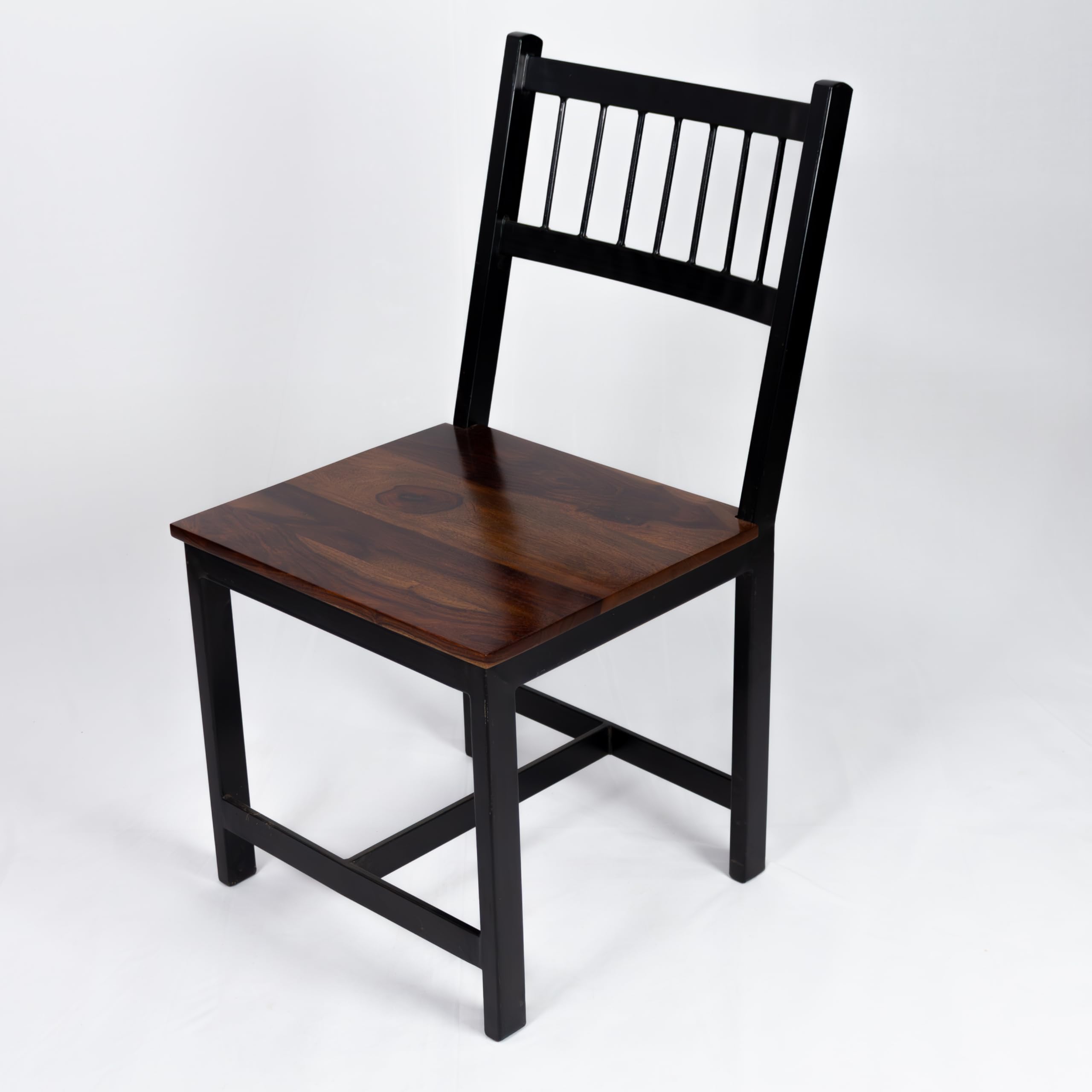 WOODMAZE Sheesham Wood Chair for Living Room Single Chair for Study Table (Honey and Black) Size- 48D*45W*90H CM
