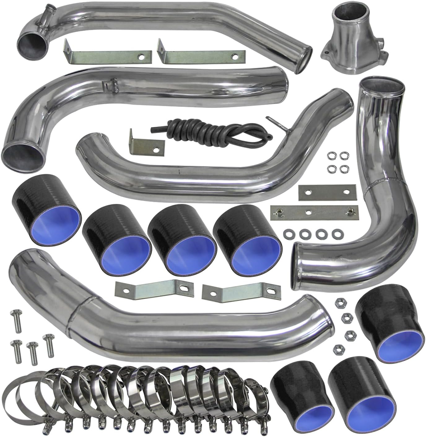 Front Mount Intercooler Pipe Piping Kit For Mazda RX7 RX-7 FC FC3S 13B 1986-1991 (Black)