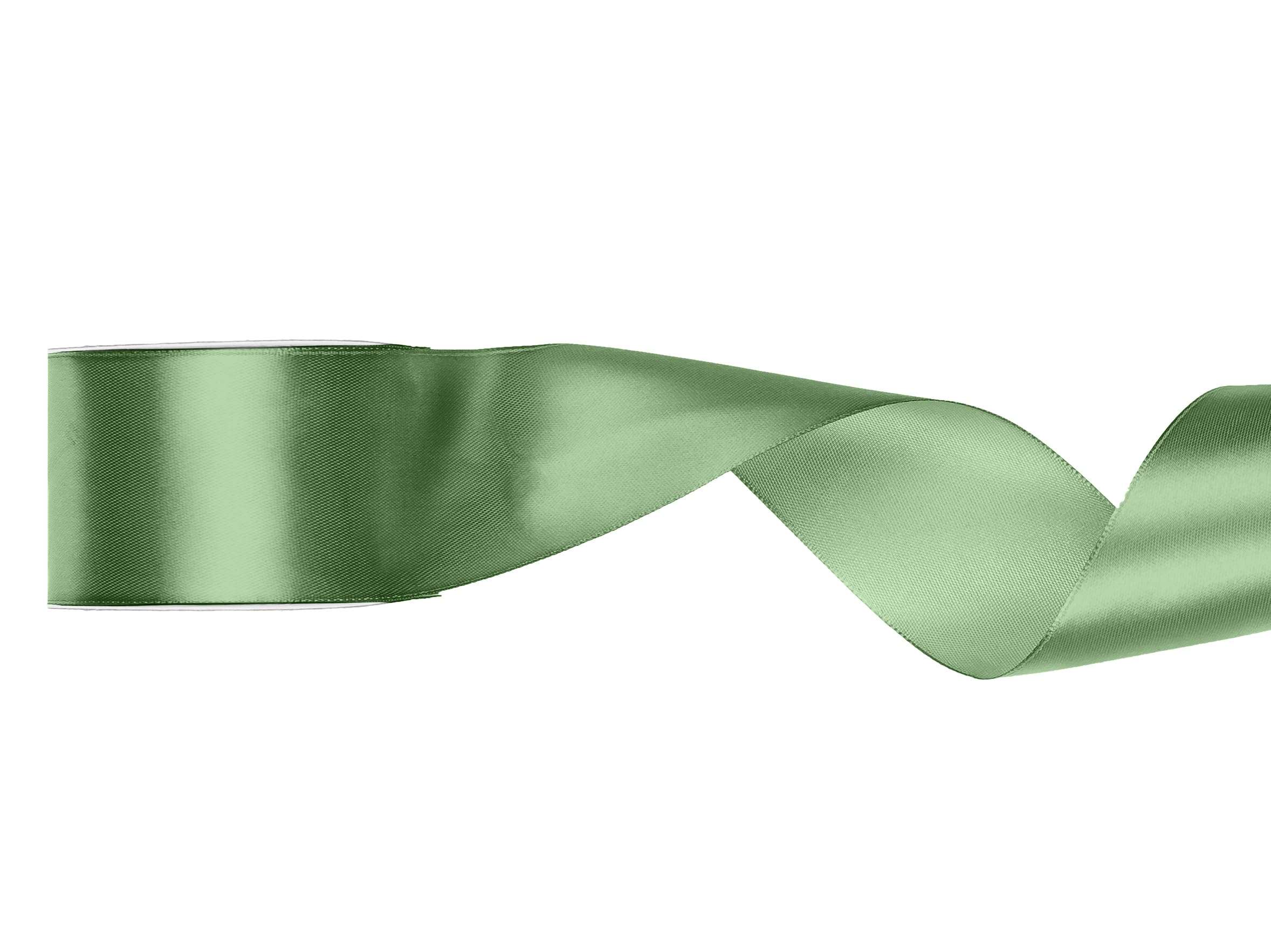 Satin Ribbon Sage Green 50 mm x 25 m - Extra Wide Ribbon, Gift Ribbon & Decorative Ribbon Sage for XXL Bows, Wedding, Event & Decoration - Tear-Resistant, Dimensionally Stable — image 1