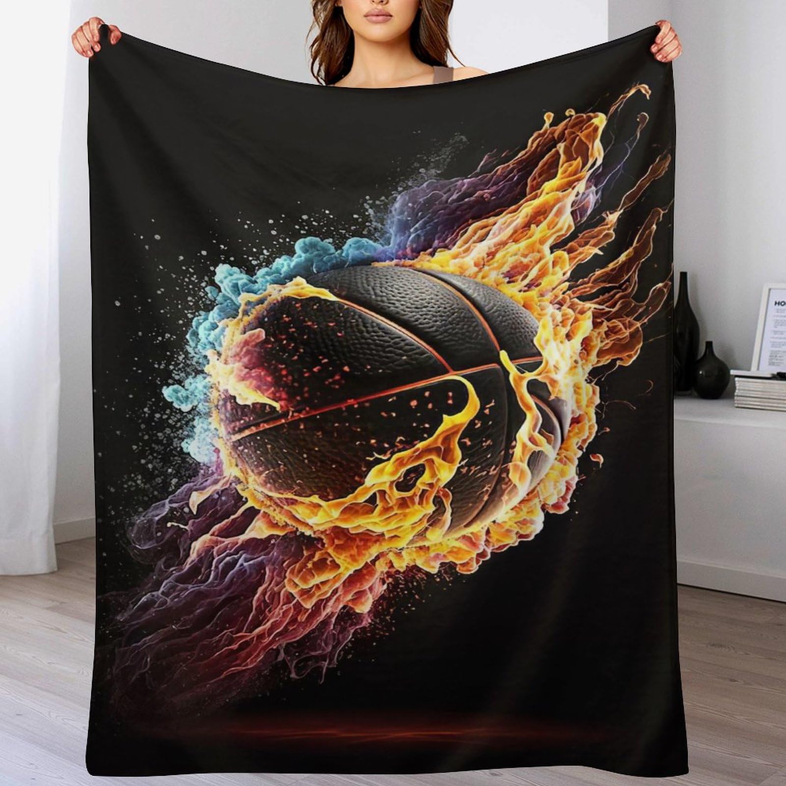 Couverture Basket-Ball flannel cadeau idéal pour lit enfant et adulte 150x200