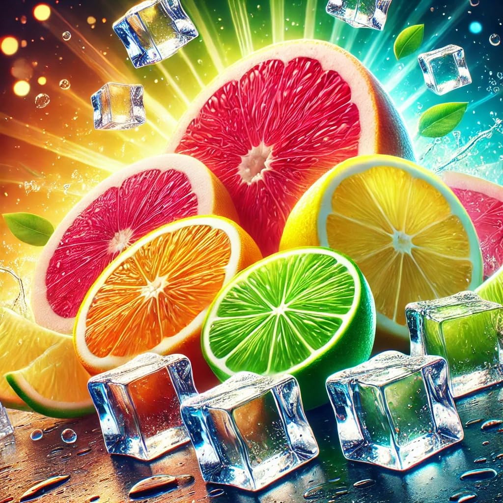 Citrus Avalanche – cytryna, limonka i grejpfrut Ice aromat koncentrat – Wegański – Sasami – 100ml