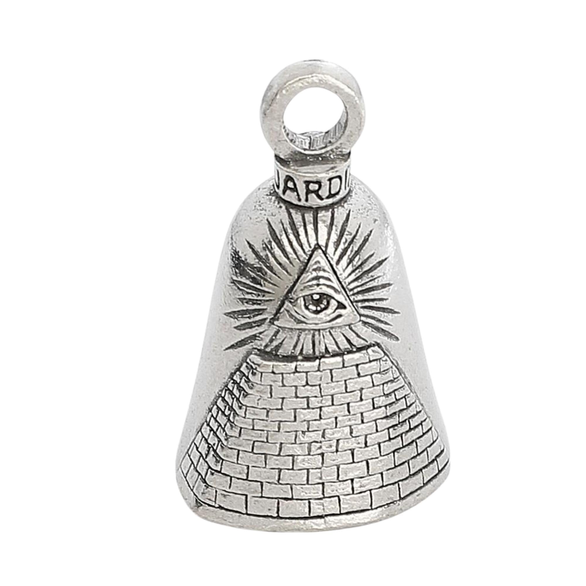 Guardian BellMystical Good Luck Bell w/Keyring & Black Velvet Gift Bag | Motorcycle Bell | Lead-Free Pewter | Made in USA