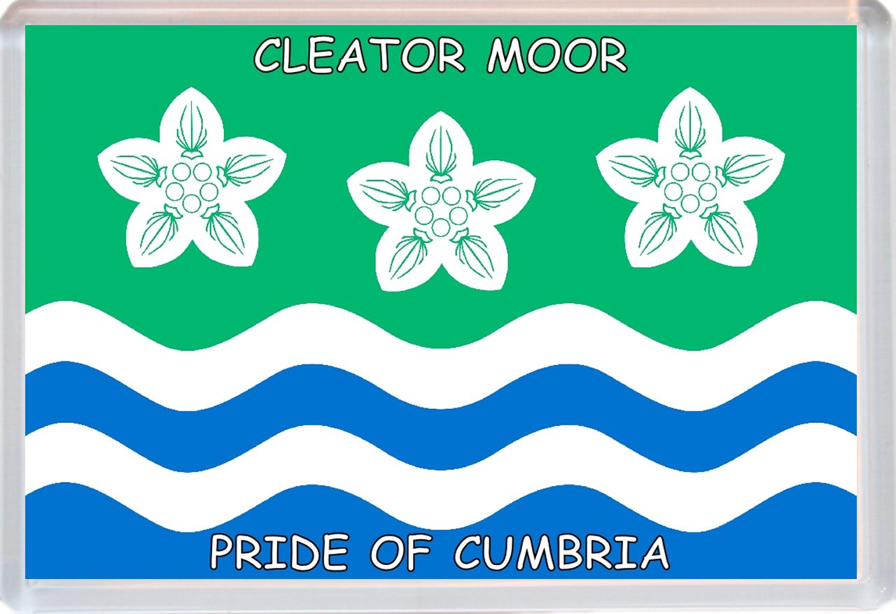 Baked Bean Store Cleator Moor - Pride Of Cumbria - Cumbrian County Flag - Jumbo Fridge Magnet