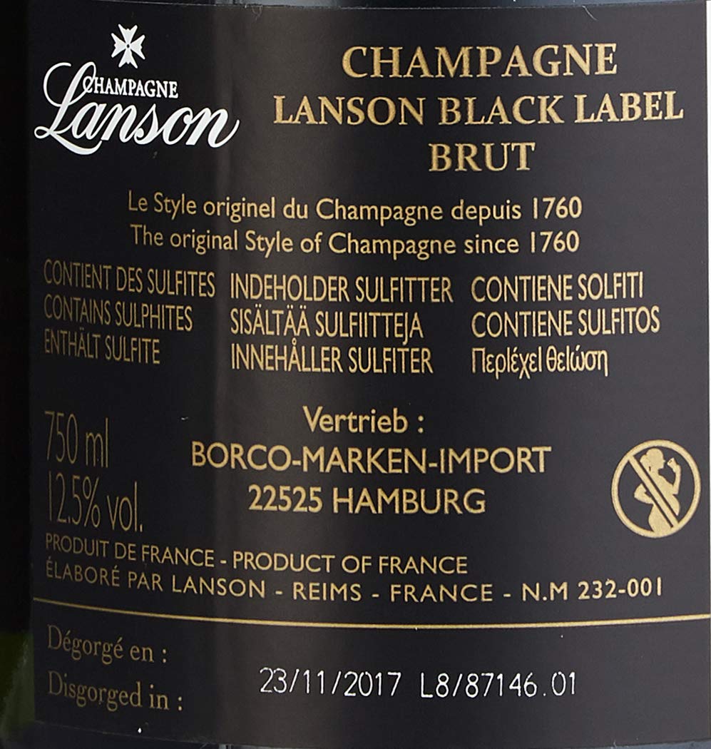 Lanson Black Label in Geschenkdose portable musicbox Champagner (1 x 0.75 l)