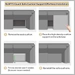 22" x 22" Couch Cushion Support for Sagging Seat, 3 PCS Large Size Insert Sofa Cushion Support Board for Better Lift, 45D High-Density Foam Couch Replacement for Furniture Seat Sagging Repair, Grey