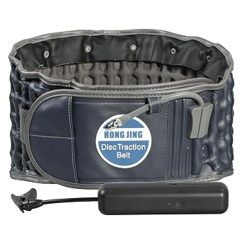 HONGJING Electric Pump Decompression Belt for Lower Back Pain Relief, One-click Automatic Inflatable Back Brace for Women Men, Fits 29-49 Waist
