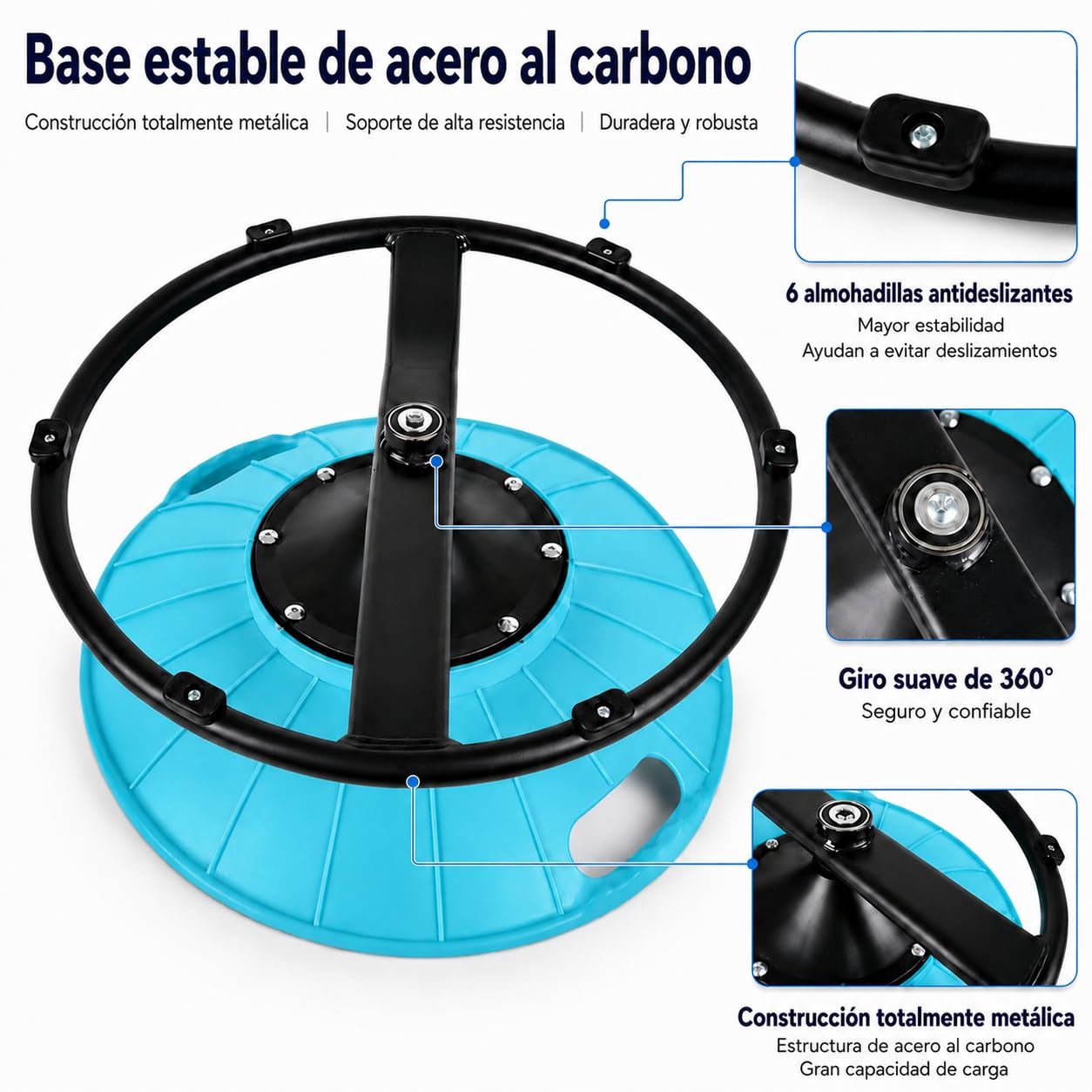 TopHomer Sedia per bambini con funzione di equilibrio, girevole a 360°, sensoriale, per autismo e ADHD, sollievo dalla cinetosi, con maniglie di sicurezza e base stabile, sedia per attività per
