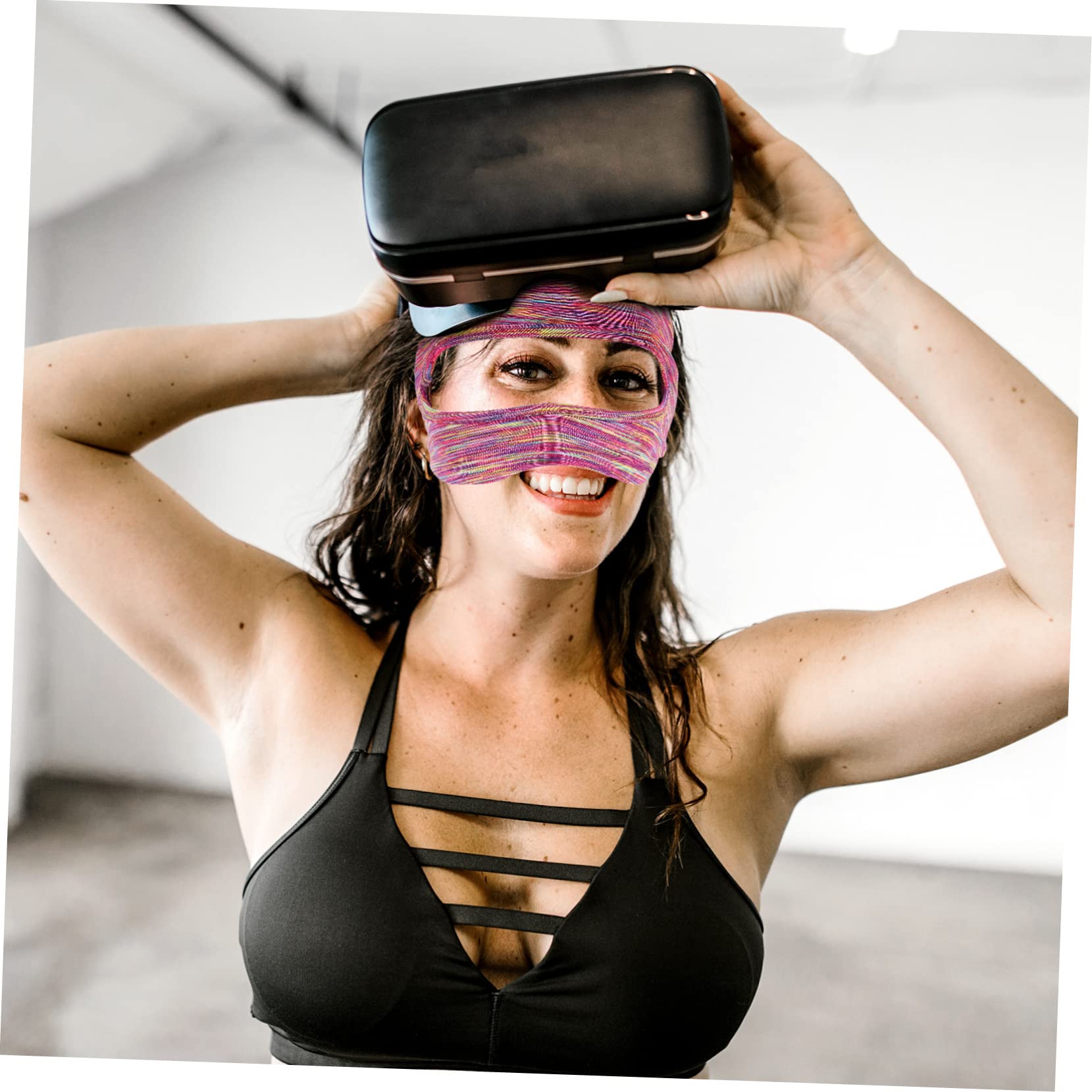 DOITOOL 5 Piezas Gafas de Realidad Virtual Band Venda Ojo Respirable Cubierta de Ojo para VR Accesorios VR Auriculares Cubierta del Ojo del Auricular VR Cubierta de la máscara VR Relleno