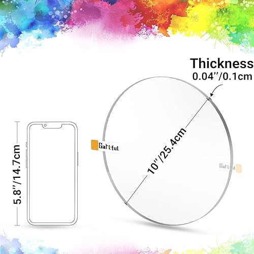 Miniatura 8 de Gartful Discos acrílicos transparentes  6 pulgadas, 10 hojas redondas de acrílico, panel circular de plexiglás transparente de 125 pulgadas de