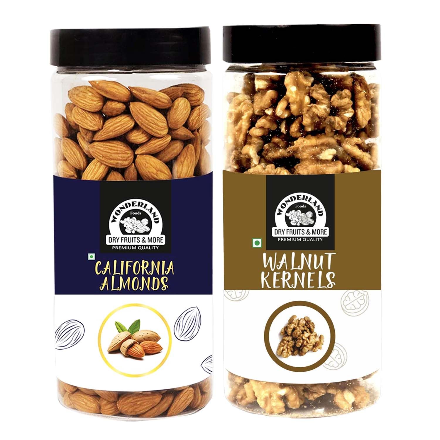 Wonderland Foods NP Almond 500g & Walnut Kernel 350g Dry Fruits Combo 850g Jar (B097RQLFYF) Amazon Price History, Amazon Price Tracker