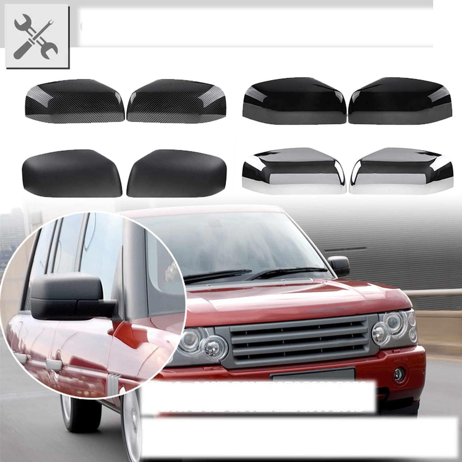 Couvercle Rétroviseur Latéral Chromé Pour Land Rover Discovery 4, Range Rover Sport, Freelander 2