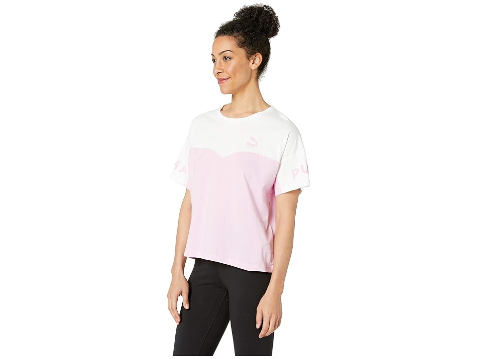 

PUMA PUMA XTG Color Block Tee (Pale Pink) Women's Clothing