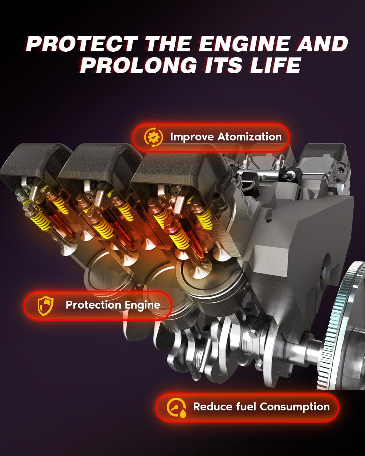 6Pcs ANGLEWIDE Fuel Injector Automotive Engine Compatible with 2011 for BMW 135i,335i,335i xDrive,535i,2010 2011 for BMW 535i GT, FJ1175 13537568607 Fuel Injectors