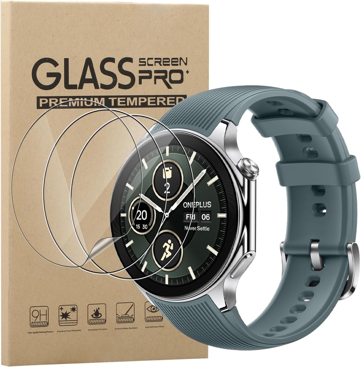 KZIOACSH Screen Protector for Oneplus Watch 2R/Oneplus Watch 2/Oppo Watch X, 3 Pack Ultra-thin [HD Clear] Anti-Scratch [NOT GLASS] Touch Sensitive Anti-Fingerprint Anti-Oil Self-Healing Soft TPU Film