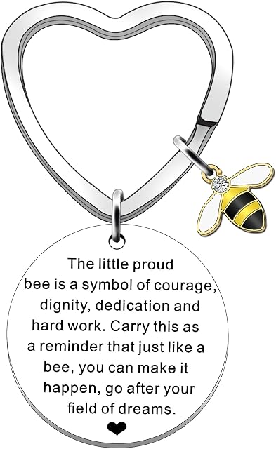 SDOFY Teacher Appreciation Gifts Bee Gifts Leaving Gifts for Colleagues Women Inspirational Keyrings for Women Bee Lover Gift Christmas Graduation Gifts