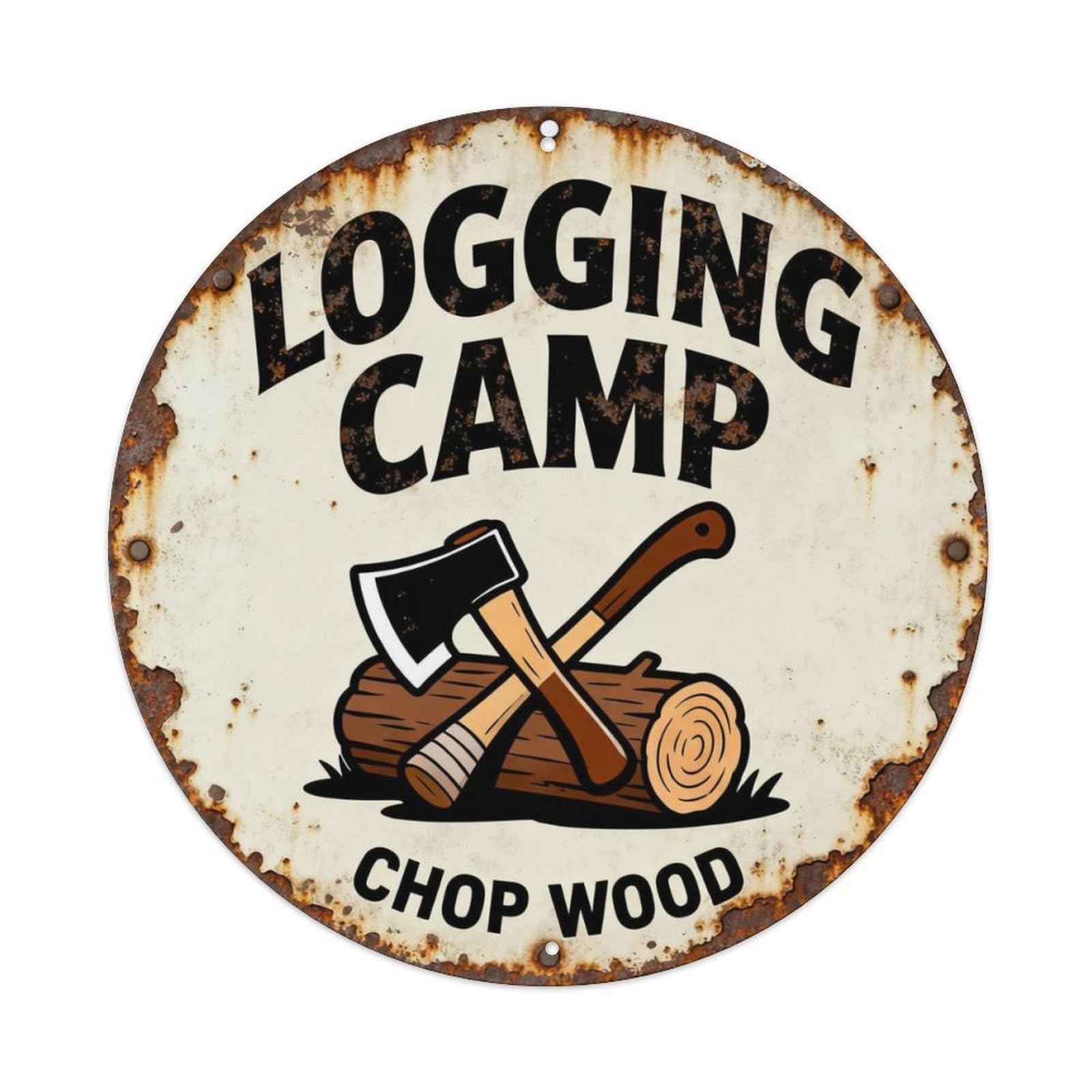 Logging Camp Sign Metal Tin Sign Plaque