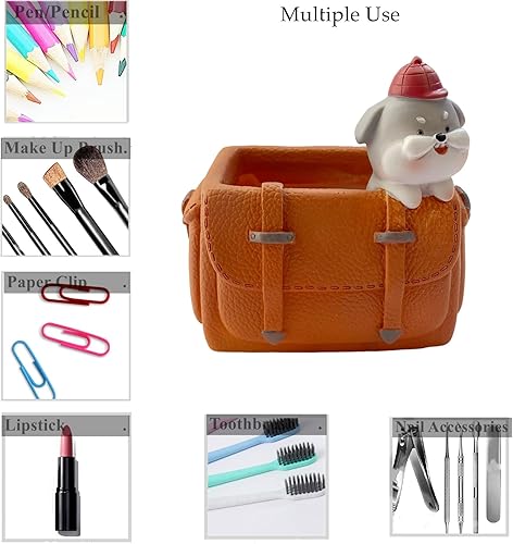 Miniatura 2 de Lindo soporte para lápices de bolígrafo pequeño, de resina kawaii, gato, perro, dinosaurio, conejo, animal, clip de papel, cepillo de dientes, mini