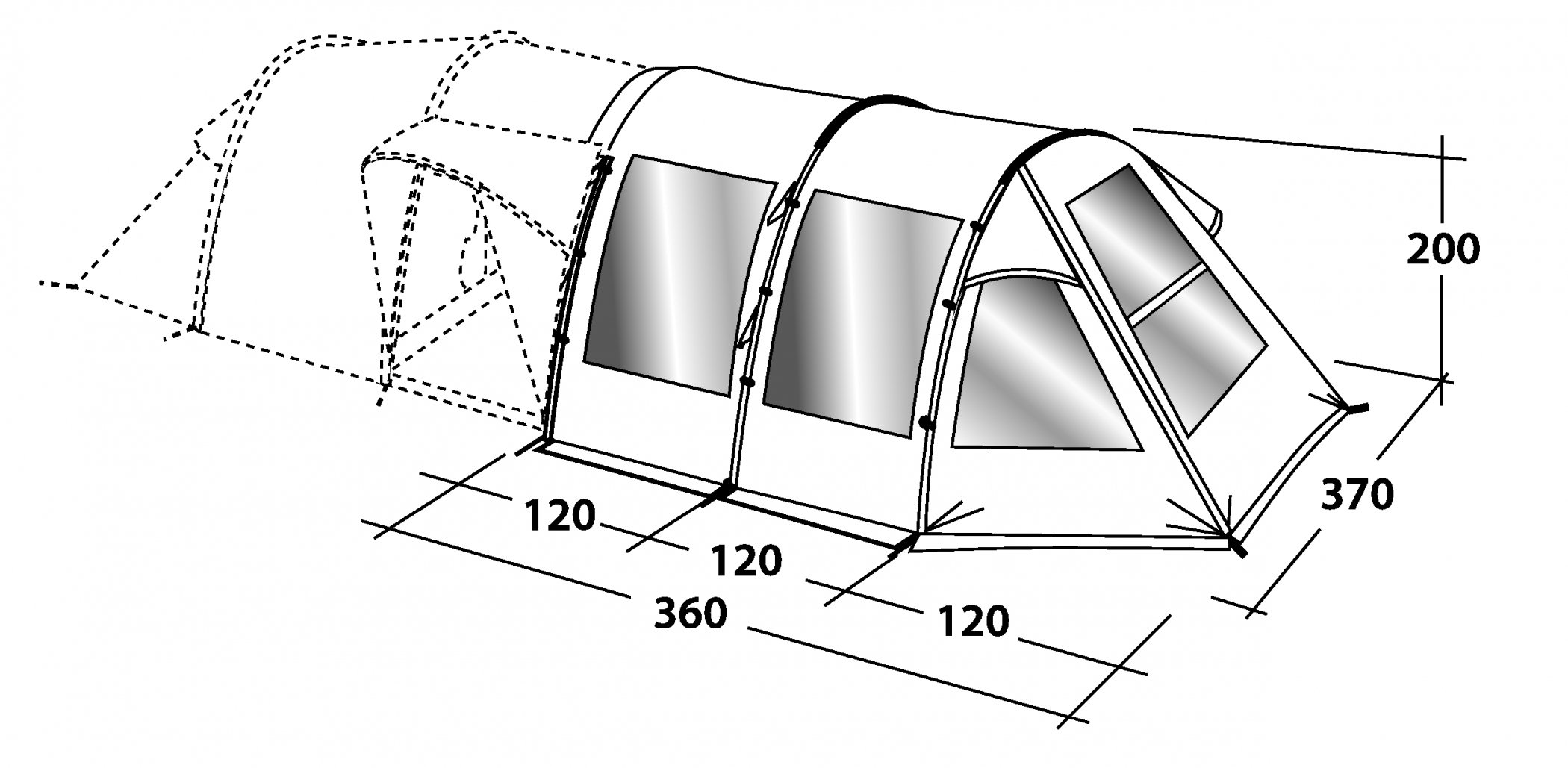 OUTWELL Nevada M Awning, One Size 