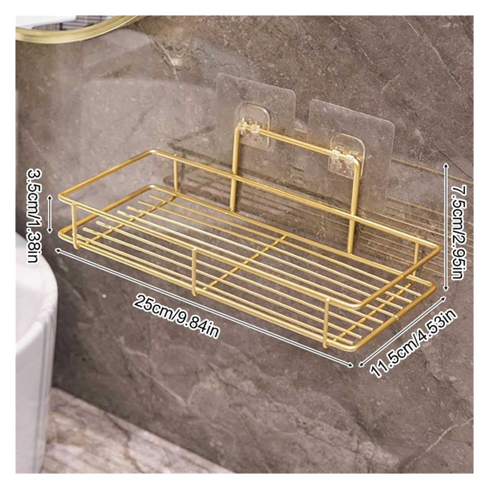 1 scolapiatti da appendere alla parete, in acciaio inox, per bagno, cucina, bagno, WC (S)