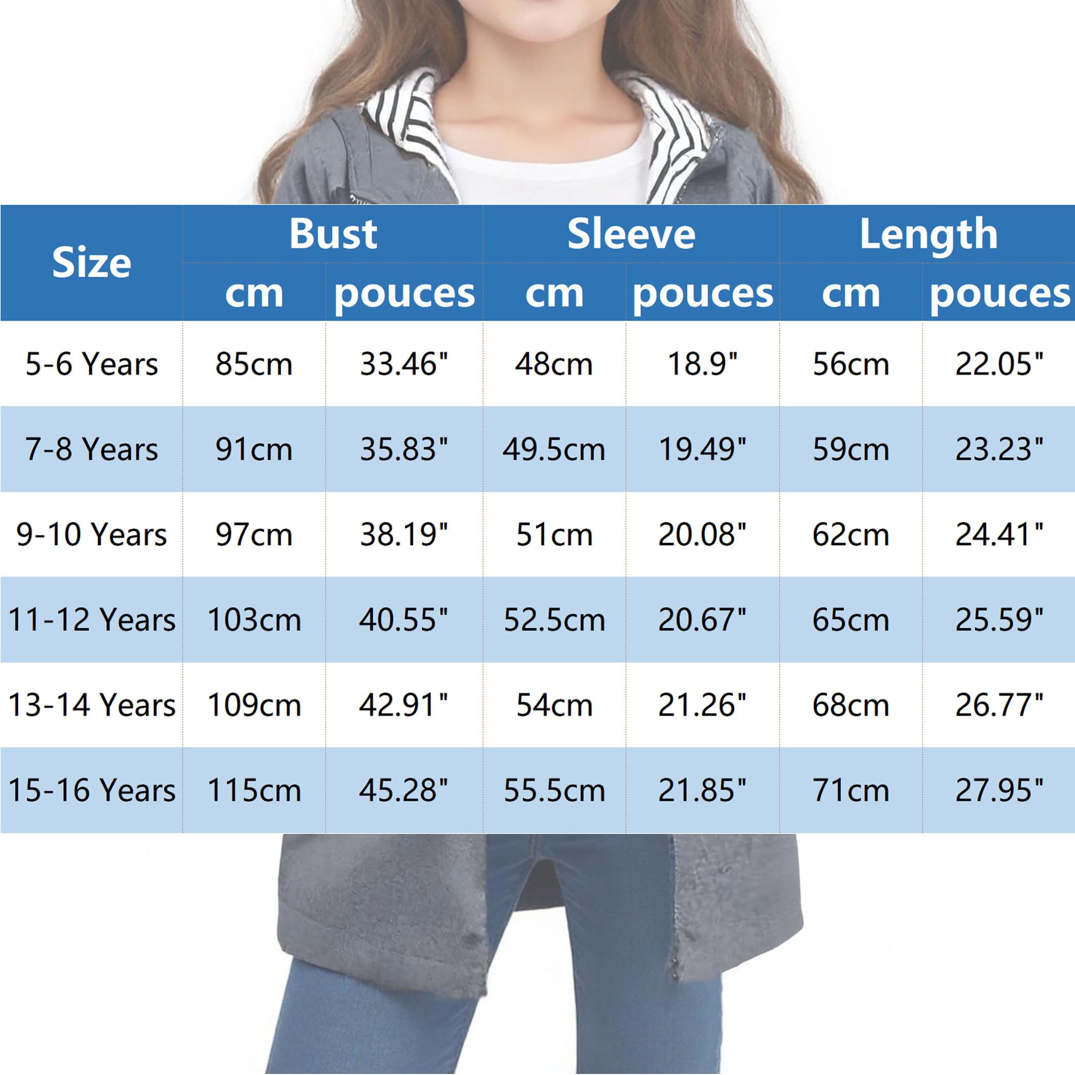 Veste Imperméable Enfant Polyester Doux Manteau de Pluie Léger Étanche Respirant Blouson Coupe-Vent Capuche avec Poches Pratiques École Quotidien Manteaux de Pluies Pour Garçons et Filles 5-15 Ans