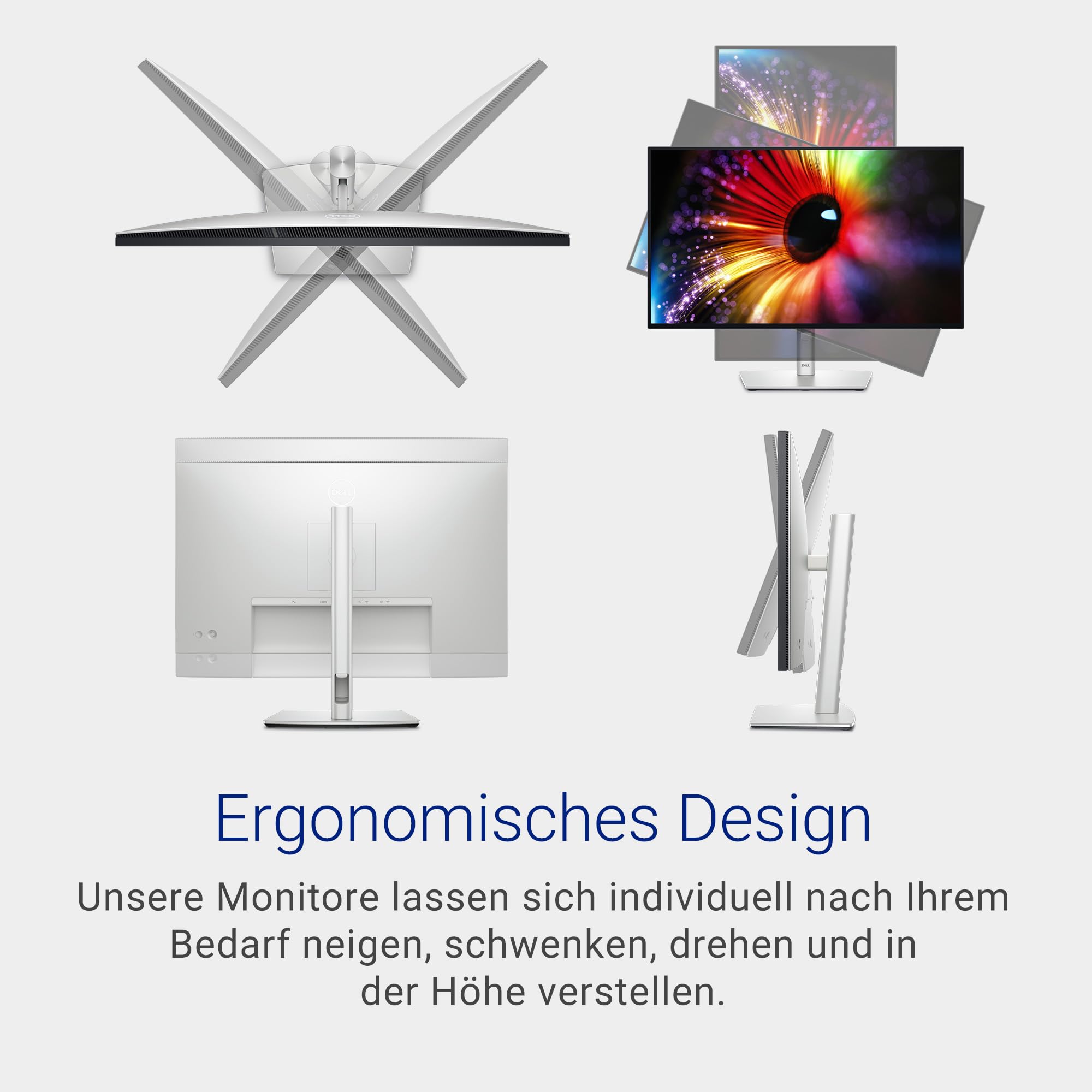 Dell U2724D UltraSharp 27 Zoll QHD 2560x1440 Monitor 120Hz IPS Black 5ms 98% DCI-P3 USB-C DisplayPort HDMI