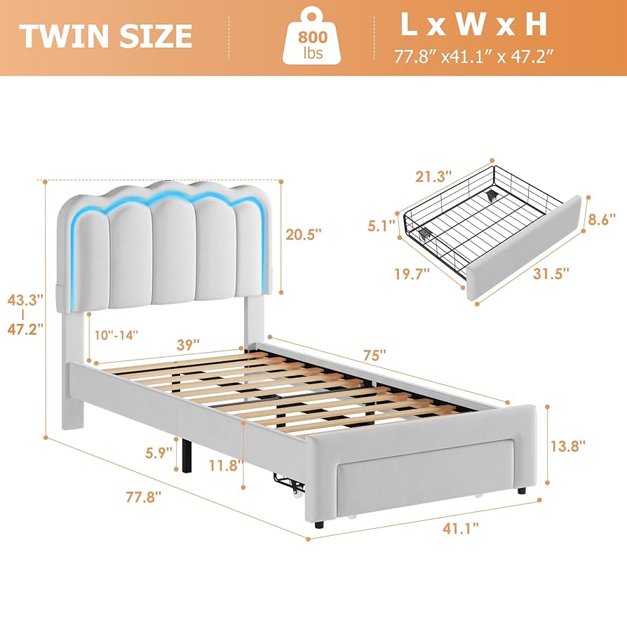 Hughページ Wyller Extended Headboard Bed with High Footboard – Arhaus