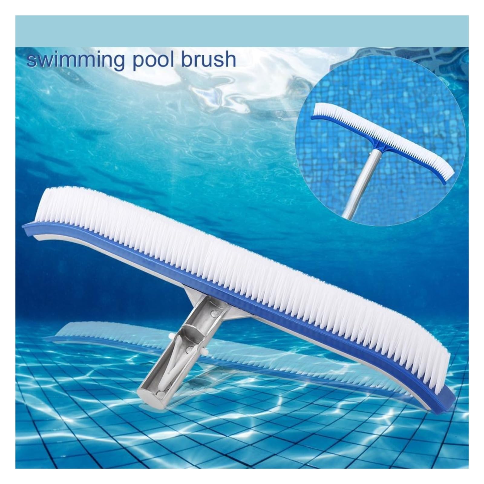 Pool Bürste Poolbürste aus Nylon und Edelstahl