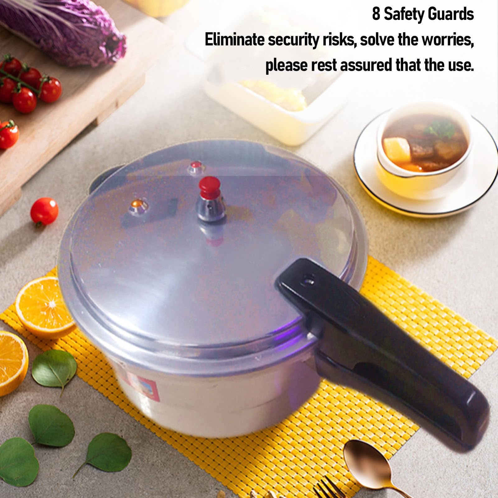 Szybkowar ze Stopu Aluminium, Wysoka wydajność, Przyjazna dla Użytkownika Obsługa w Branży Gastronomicznej, do Elektrycznych Kuchenek Indukcyjnych (22CM/5L)