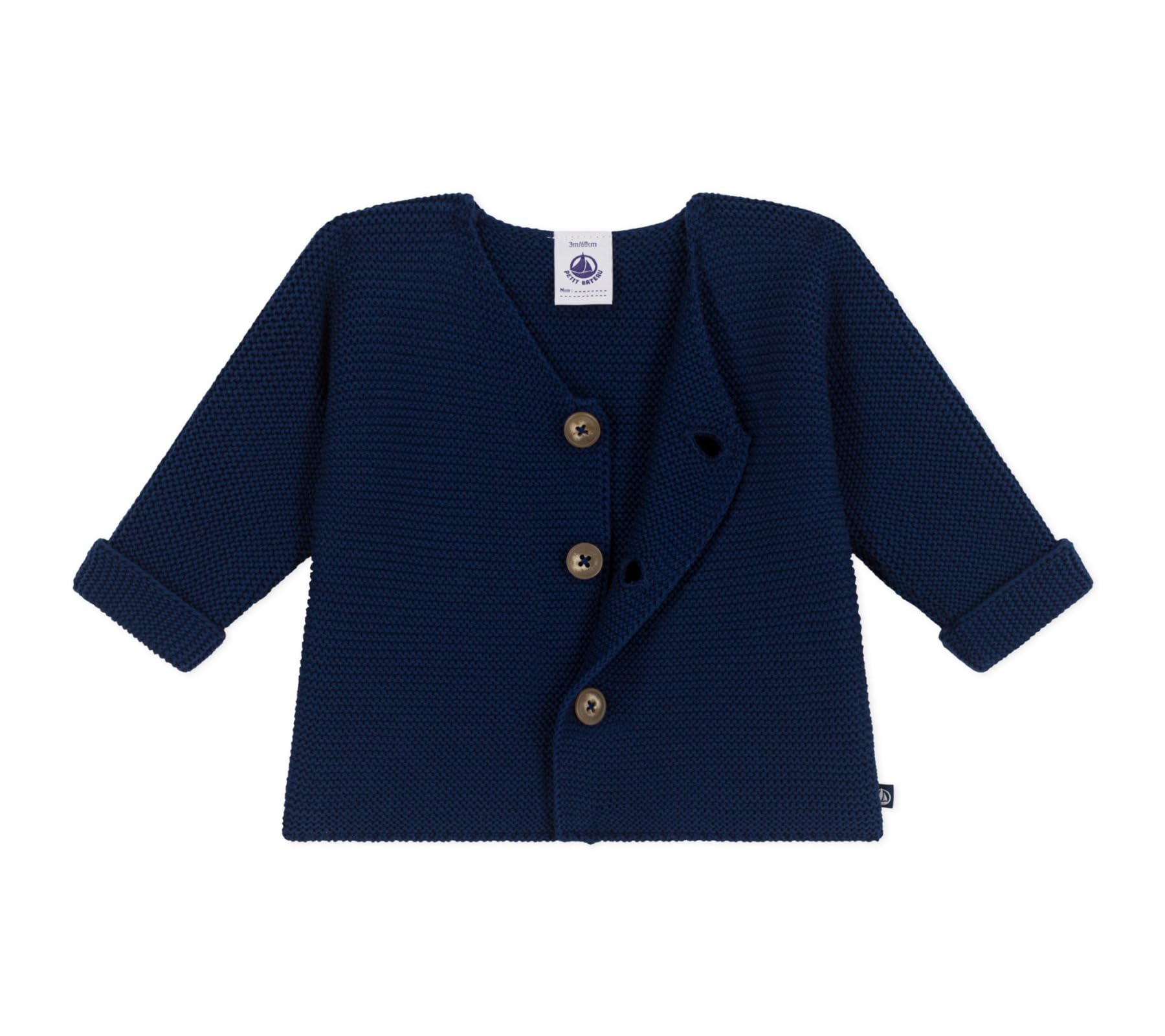 Petit Bateau A0ces Maglione Cardigan Unisex - Bimbi 0-24 (Pacco da 1)