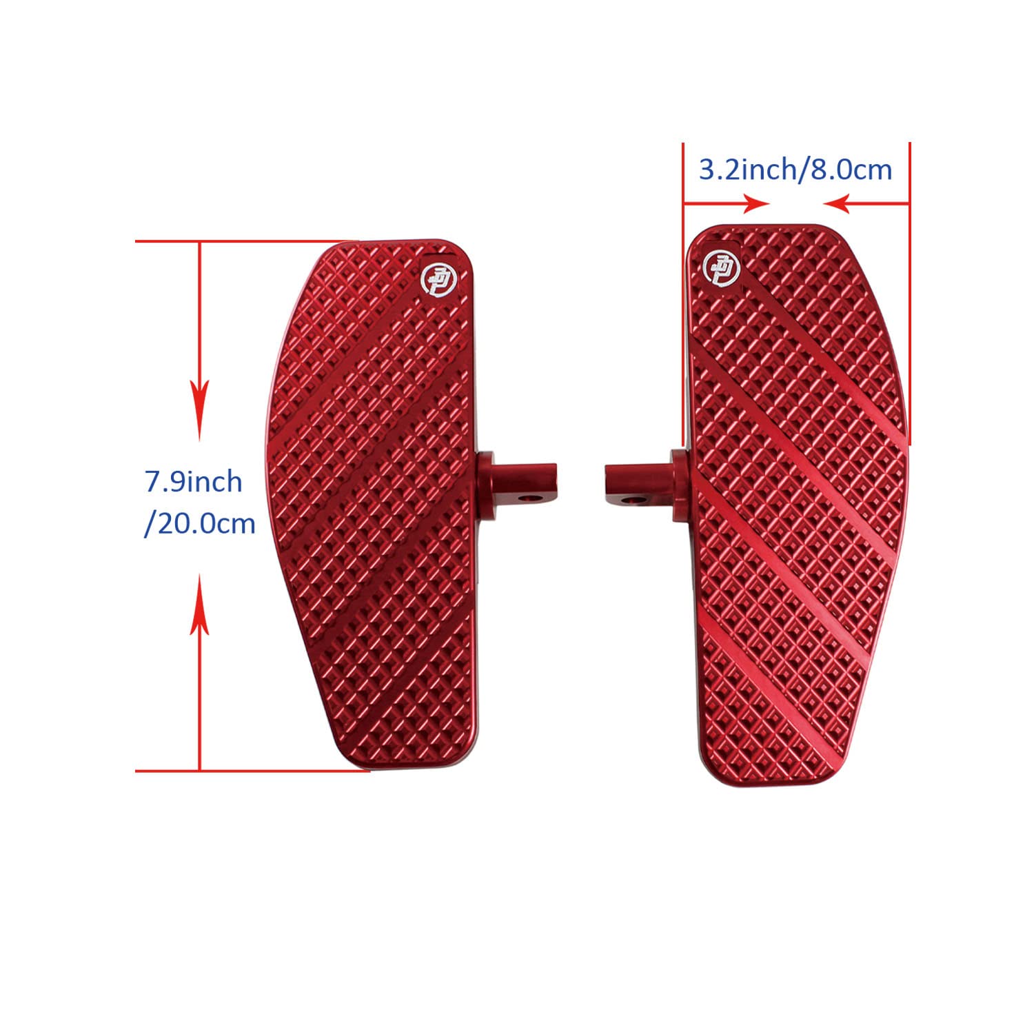 Amazon.com: POWER JAMES Red 8.0“ Long Rider's Mini Floorboard