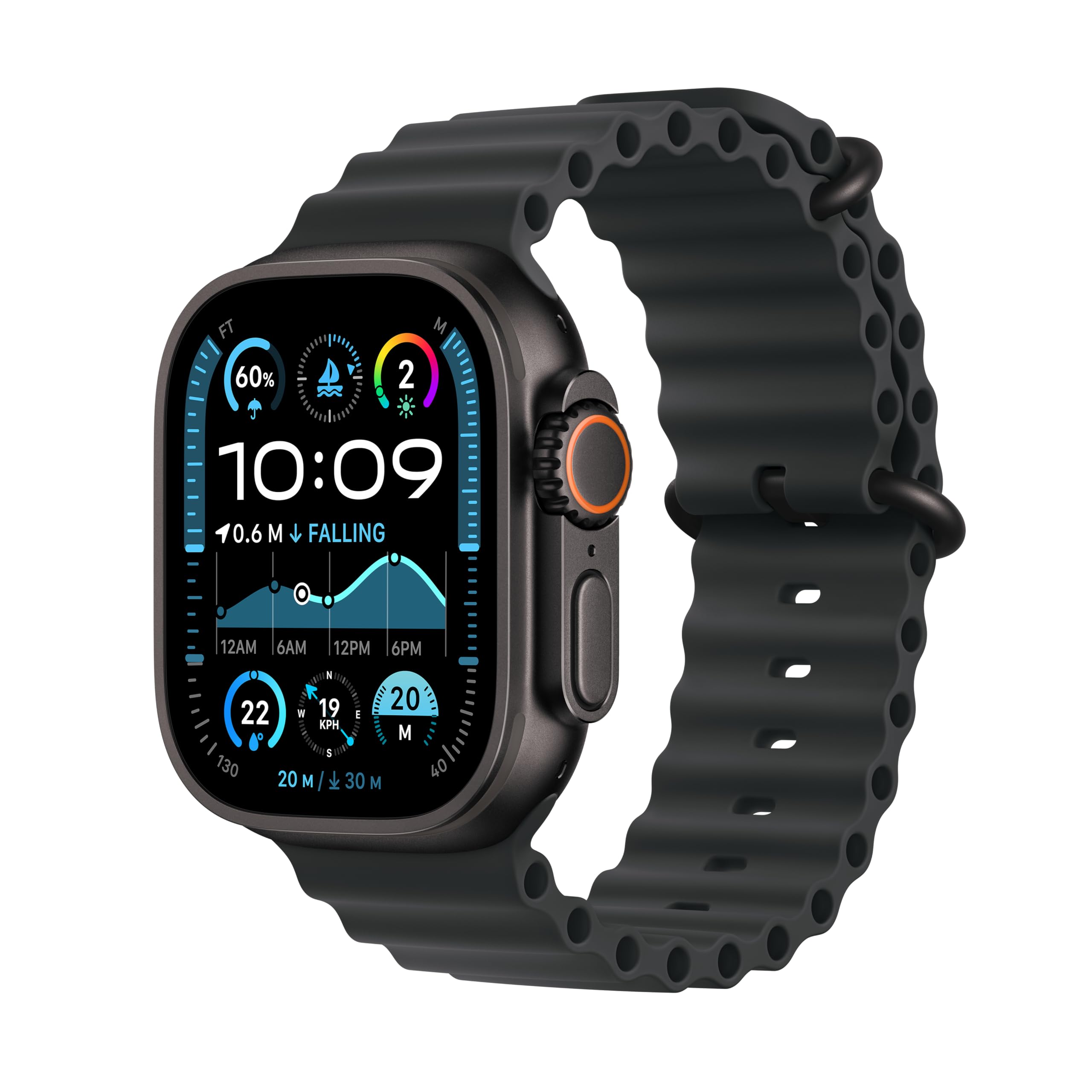 Apple Watch Ultra 2 GPS + Cellular 49mm Black Titanium Case with Black Ocean Band (B0DGJ2ZF5J) Amazon Price History, Amazon Price Tracker